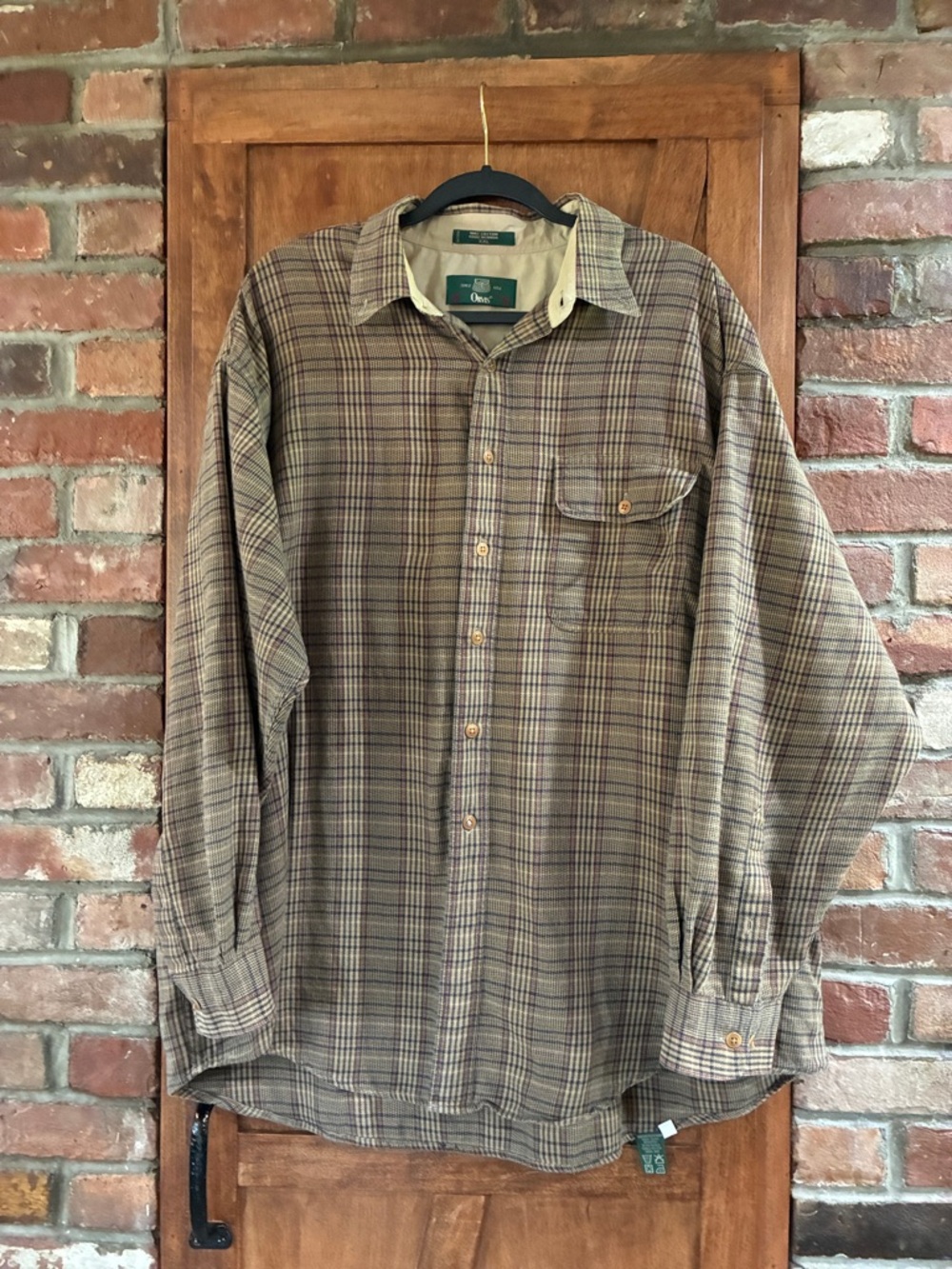 Orvis Brown Plaid Long-Sleeve Button-Down Shirt